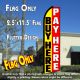BUY HERE PAY HERE (Yellow/Red) Flutter Polyknit Feather Flag (11.5 x 2.5 feet)