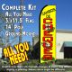 CAMBIOS DE CHEQUES (Yellow) Flutter Feather Banner Flag Kit (Flag, Pole, & Ground Mt)