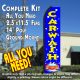CAR WASH (Blue/Yellow) Flutter Feather Banner Flag Kit (Flag, Pole, & Ground Mt)