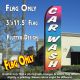 CAR WASH (Multi-colored) Flutter Feather Banner Flag (11.5 x 3 Feet)
