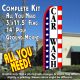 CAR WASH (Stars & Stripes) Flutter Feather Banner Flag Kit (Flag, Pole, & Ground Mt)