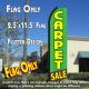 CARPET SALE (Green/Yellow) Flutter Polyknit Feather Flag (11.5 x 2.5 feet)