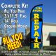 Cell Phone Repair Windless Feather Banner Flag Kit (Flag, Pole, & Ground Mt)