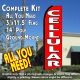CELLULAR (Red) Flutter Feather Banner Flag Kit (Flag, Pole, & Ground Mt)
