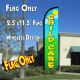 CHILDCARE (Blue/Green) Windless Polyknit Feather Flag (2.5 x 11.5 feet)