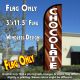 Chocolate Windless Polyknit Feather Flag (3 x 11.5 feet)