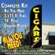 Cigars Windless Feather Banner Flag Kit (Flag, Pole, & Ground Mt)