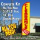Clearance Sale (Yellow/Red) Windless Feather Banner Flag Kit (Flag, Pole, & Ground Mt)