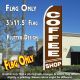 Coffee Shop (Brown) Windless Advertising Feather Banner – Flag Only