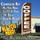 Coffee Shop (Brown) Windless Advertising Feather Banner – Complete Flag Kit