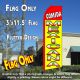 COMIDA MEXICANA (Red/Yellow) Flutter Feather Banner Flag (11.5 x 3 Feet)