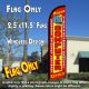 COMPUTER REPAIR (Red/Yellow) Flutter Feather Banner Flag (11.5 x 3 Feet)
