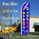 Corte De Pelo (Blue) Windless Advertising Feather Banner – Flag Only
