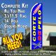 Corte De Pelo (Blue) Windless Advertising Feather Banner – Complete Flag Kit