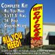 CRISPY CHICKEN (Yellow) Flutter Feather Banner Flag Kit (Flag, Pole, and Ground Mount)