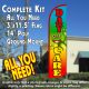 DayCare (Multicolor) Windless Feather Banner Flag Kit (Flag, Pole, & Ground Mt)
