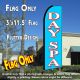 DAY SPA (Blue) Flutter Feather Banner Flag (11.5 x 3 Feet)