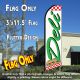 DELI (Checker) Flutter Feather Banner Flag (11.5 x 3 Feet)
