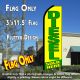 DIESEL SOLD HERE (Yellow/Green) Flutter Feather Banner Flag (11.5 x 3 Feet)