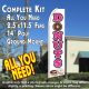 DONUTS (White) Flutter Feather Banner Flag Kit (Flag, Pole, & Ground Mt)