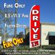 Drive In (Red/White) Windless Advertising Feather Banner – Flag Only