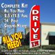Drive In (Red/White) Windless Advertising Feather Banner – Complete Flag Kit