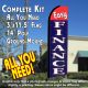 EASY FINANCE (Red/Blue) Flutter Feather Banner Flag Kit (Flag, Pole, & Ground Mt)