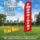 Embroidery (Red/White) Windless Advertising Feather Banner – Flag Only