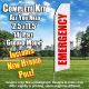 Emergency (White/Red) Econo Feather Banner Flag Kit