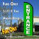ENTRANCE (Green) Windless Feather Banner Flag (11.5 x 3 Feet)