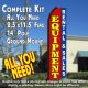 EQUIPMENT RENTAL & SALES (Red/Blue) Flutter Feather Banner Flag Kit (Flag, Pole, & Ground Mt)