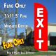 EXIT (Red) Windless Feather Banner Flag (11.5 x 3 Feet)