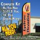 EYEBROW THREADING (Orange) Flutter Feather Banner Flag Kit (Flag, Pole, & Ground Mt)