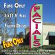 FACIALS (Green) Flutter Feather Banner Flag (11.5 x 3 Feet)