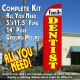 Family Dentist Windless Feather Banner Flag Kit (Flag, Pole, & Ground Mt)