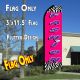 FASHION Flutter Feather Banner Flag (11.5 x 3 Feet)