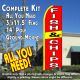 Fish & Chips (Red/Yellow) Windless Advertising Feather Banner – Complete Flag Kit