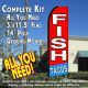 fish tacos red flutter feather banner flag kit