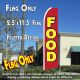 Food (Red) Windless Advertising Feather Banner – Flag Only