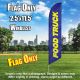 FOOD TRUCK blue yellow windless flag