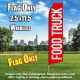 FOOD TRUCK red white flutter flag