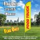 FOOD TRUCK yellow red windless flag