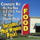 FOOD  (11 x Feather Banner Flag Kit (Flag, Pole, & Ground Mt)