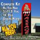FOOT MASSAGE (Red/Black) Flutter Feather Banner Flag Kit (Flag, Pole, & Ground Mt)