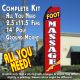 FOOT MASSAGE (Red/White) Flutter Feather Banner Flag Kit (Flag, Pole, & Ground Mt)