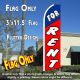For Rent (Blue/Red) Windless Advertising Feather Banner – Flag Only