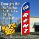For Rent (Blue/Red) Windless Advertising Feather Banner – Complete Flag Kit