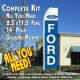 FORD Flutter Feather Banner Flag Kit (Flag, Pole, & Ground Mt)