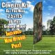 Jungle Camo windless Feather Banner Flag Kit (Flag, Pole, & Ground Mt)