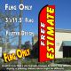 Free Estimate (Red) Windless Advertising Feather Banner – Flag Only